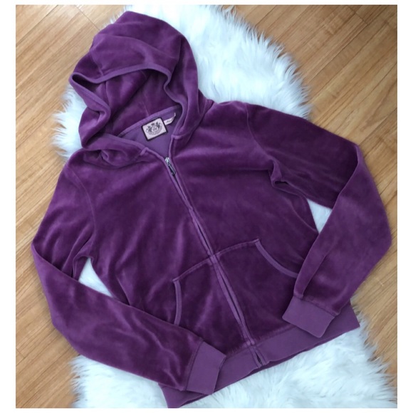 Juicy Couture Sweaters - Juicy Couture Velour Zip Up Hoodie, size L